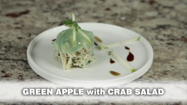 Green Apple and Crab Salad Cuisine-Tech Agar Agar
