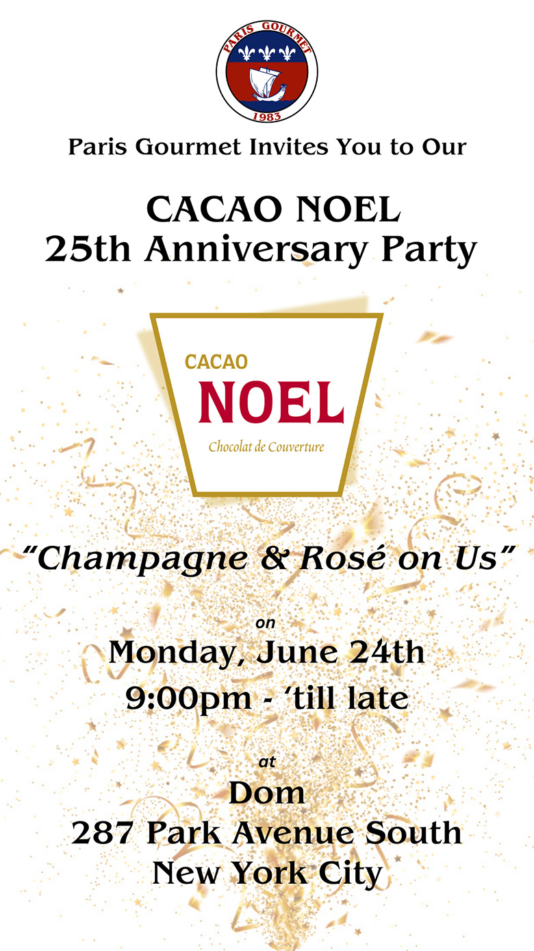 Cacao Noels 25th Anniversary Party - Website landing page photo