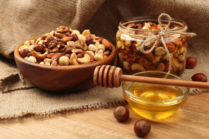 nuts and honey