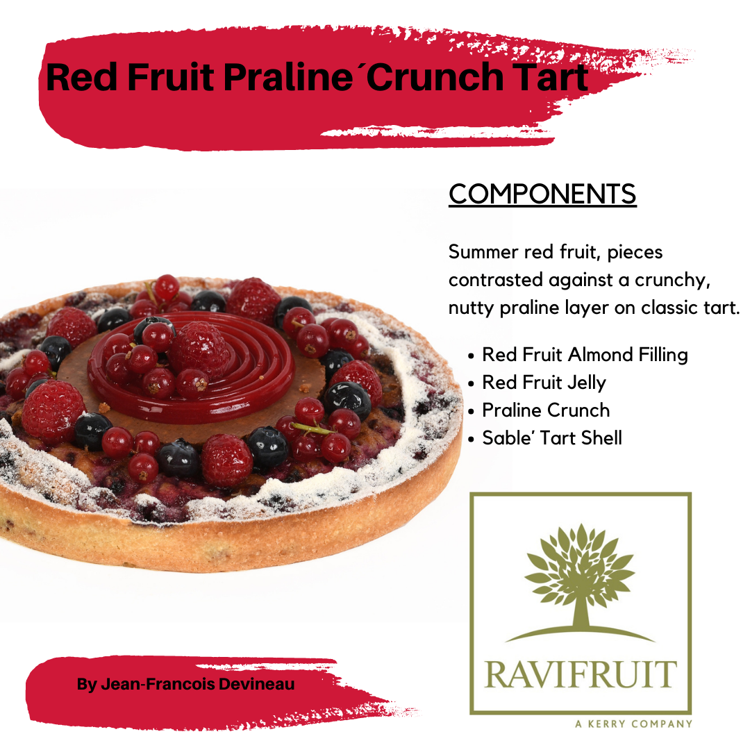 Red Fruit Praline Crunch Tart 1