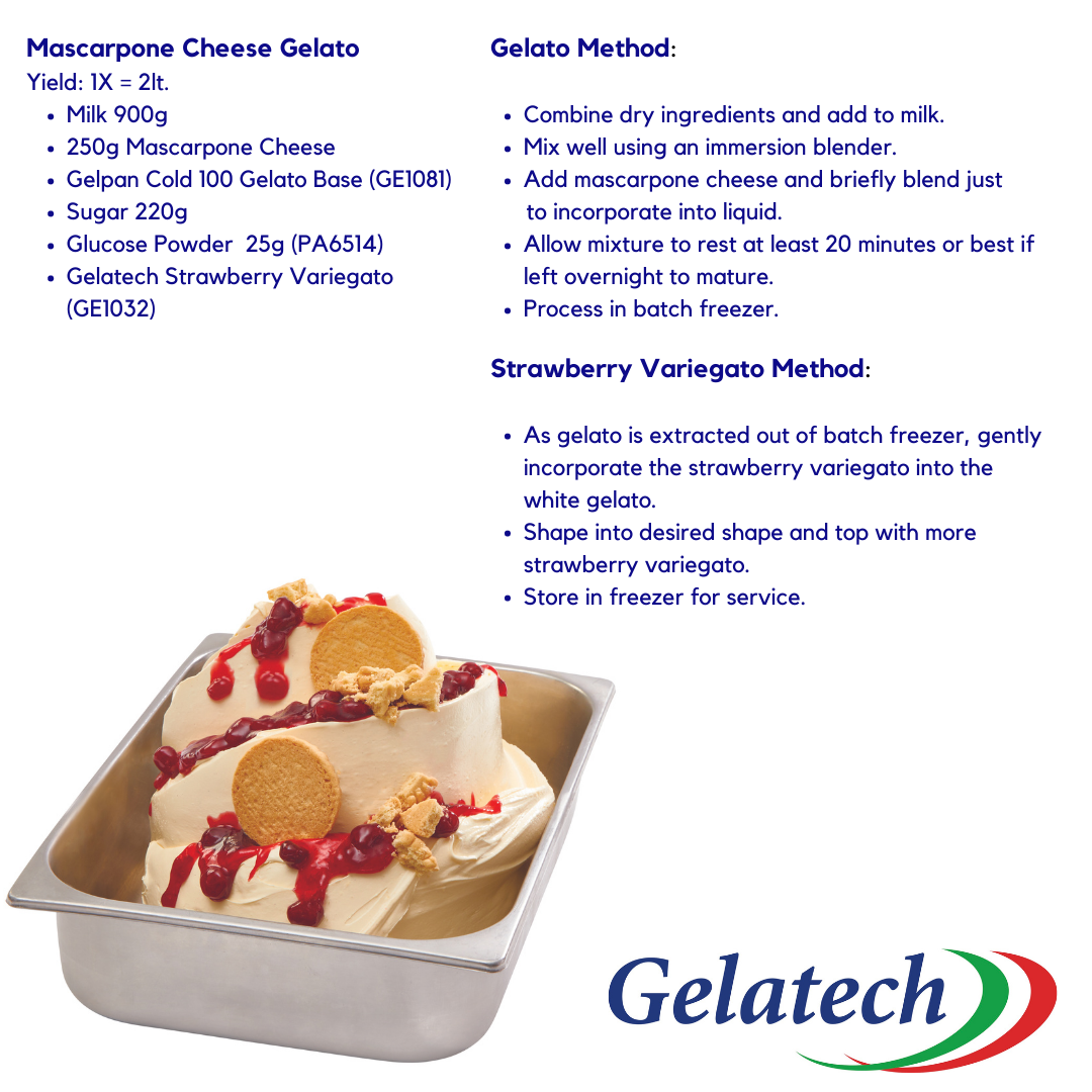 Strawberry Mascarpone Gelato
